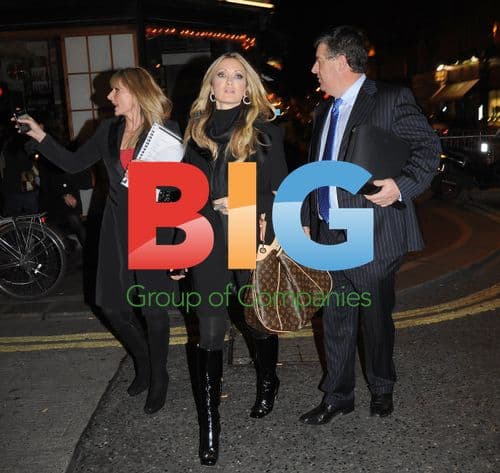Caprice Bourret Leaving Restaurant in Dublin