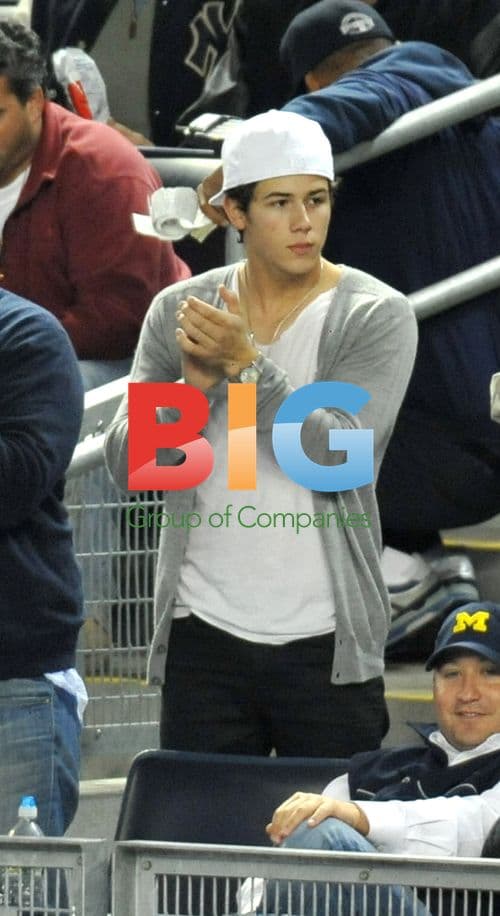 Nick Jonas at Yankees-Rangers ALCS Game 4