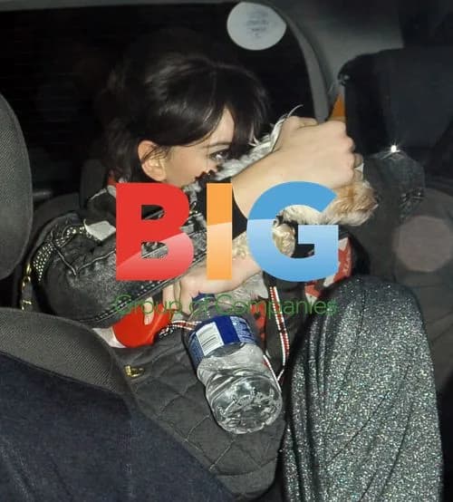 Daisy Lowe at Connaught Hotel with Dog