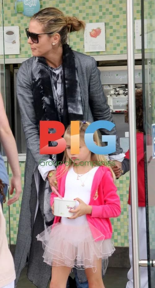 Heidi Klum With Kids at Yogurt Shop