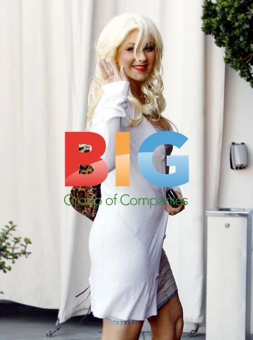 Christina Aguilera Arrives at SLS Hotel