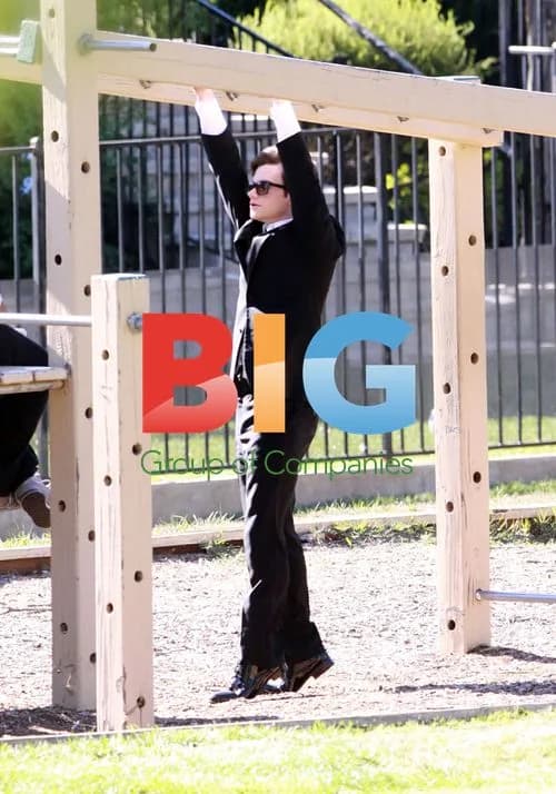 Chris Colfer on break from Glee filming
