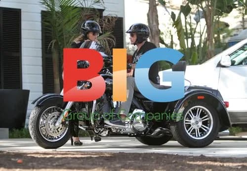 Singer Johnny Hallyday Rides Motorcycle
