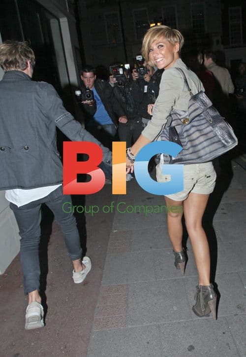 Frankie Sandford and Dougie Poynter at Mayfair Hotel
