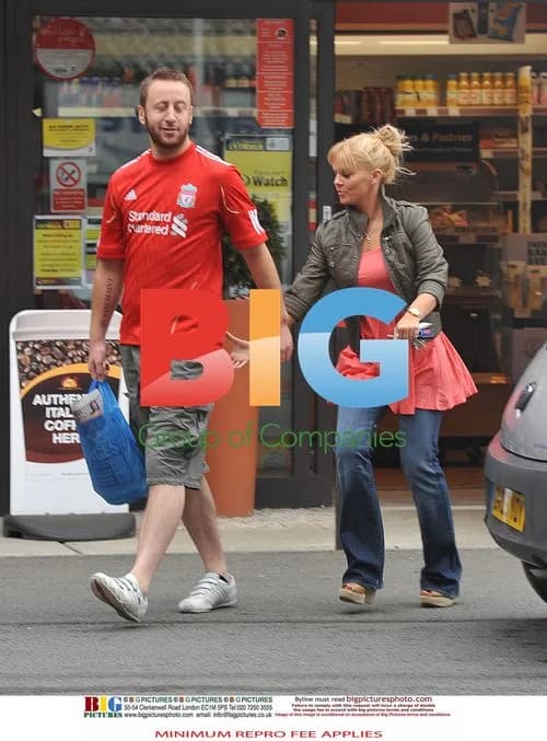 Kerry Katona at petrol station with new man
