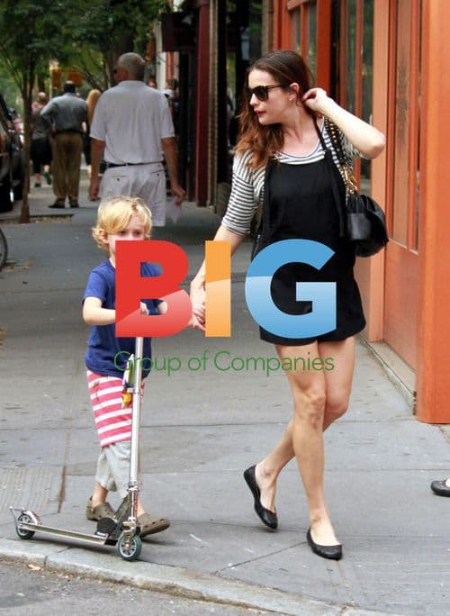 Liv Tyler and Milo Langdon walk in NYC