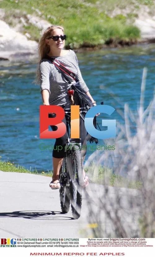 Kate Hudson and Matthew Bellamy Bike Ride in Swiss Alps