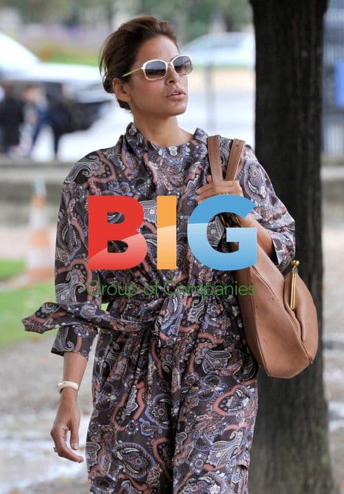 Eva Mendes Leaves Hotel in Paris