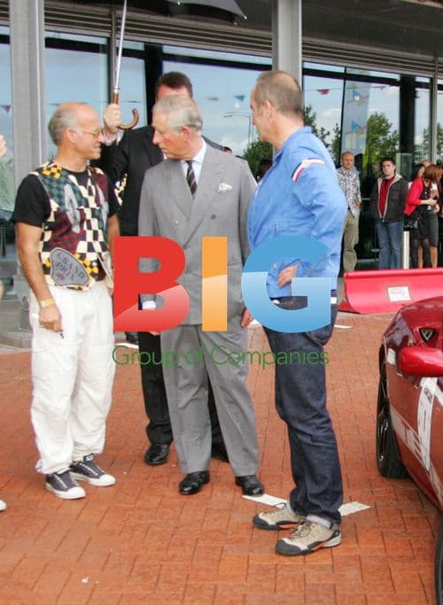 Prince Charles Waves Off Eco Supercars in Birmingham