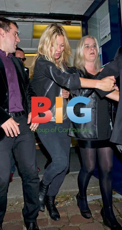 Kate Moss Assisted to Car After BBC Radio Event