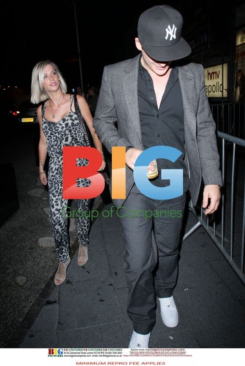 Lee Ryan and Samantha Miller attend Ricky Gervais show