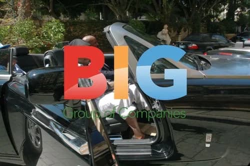 Ne Yo and Pleasure P leaving hotel in Rolls Royce