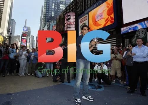 Rafael Nadal with family in Times Square