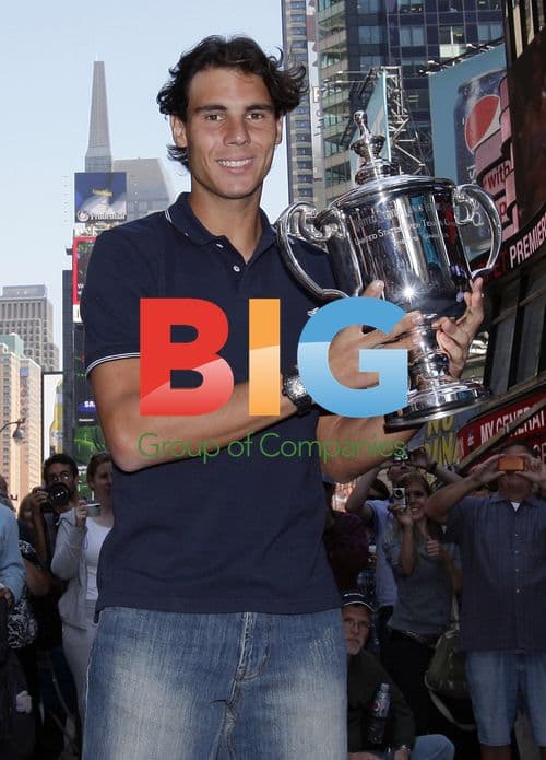 Rafael Nadal Celebrates U.S. Open Win in Times Square
