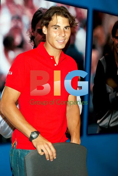 Rafael Nadal at airport press conference