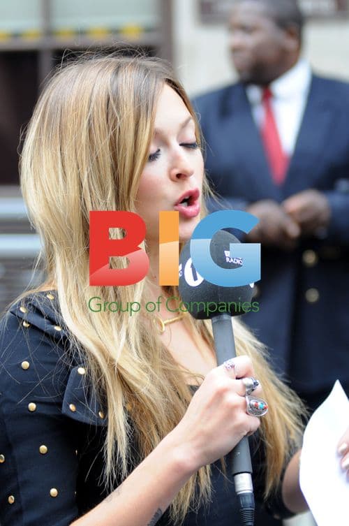 Fearne Cotton and Zac Efron at Radio One Studios