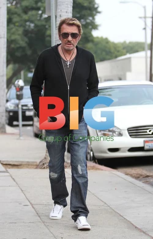 Johnny Hallyday and Laetitia Hallyday have lunch