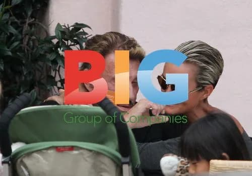 Johnny and Laetitia Hallyday Lunch in Pacific Palisades