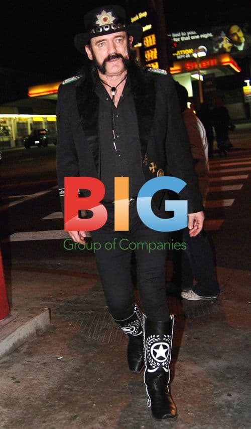 Lemmy Kilmister leaving Kat Von D's Tattoo Studio