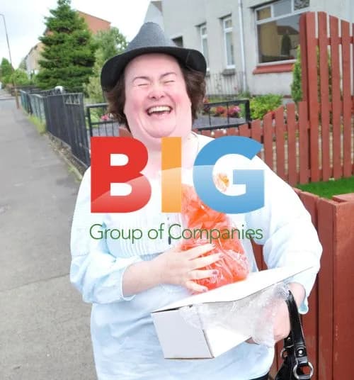 Susan Boyle Poses With Giant Jelly Baby