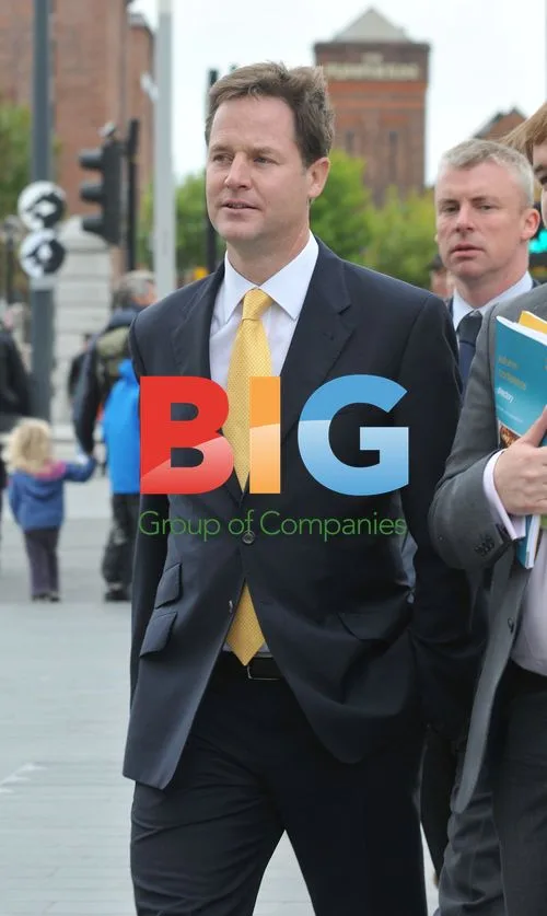 Nick Clegg Attends Conference in Liverpool