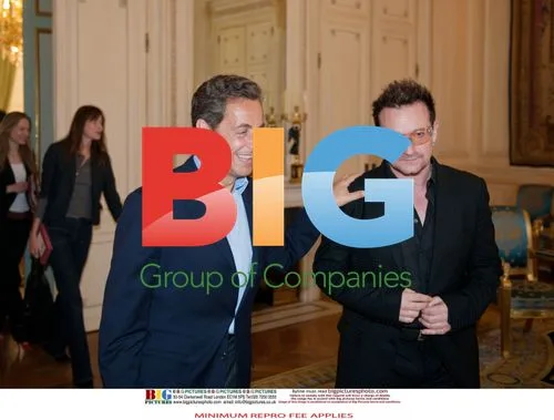 Bono meets French President Sarkozy
