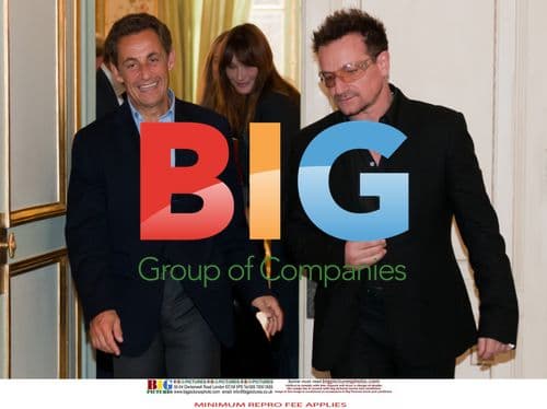 Bono meets with French President Sarkozy