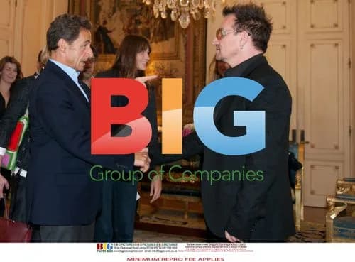 Bono meets French President Sarkozy