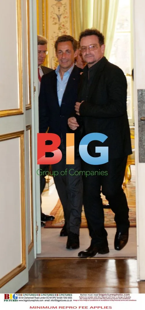 Bono Meets French President Sarkozy