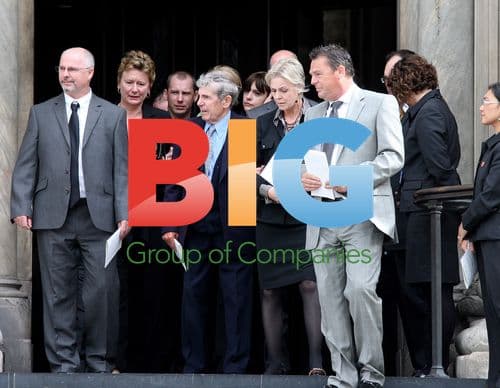 Alexander McQueen family at memorial service