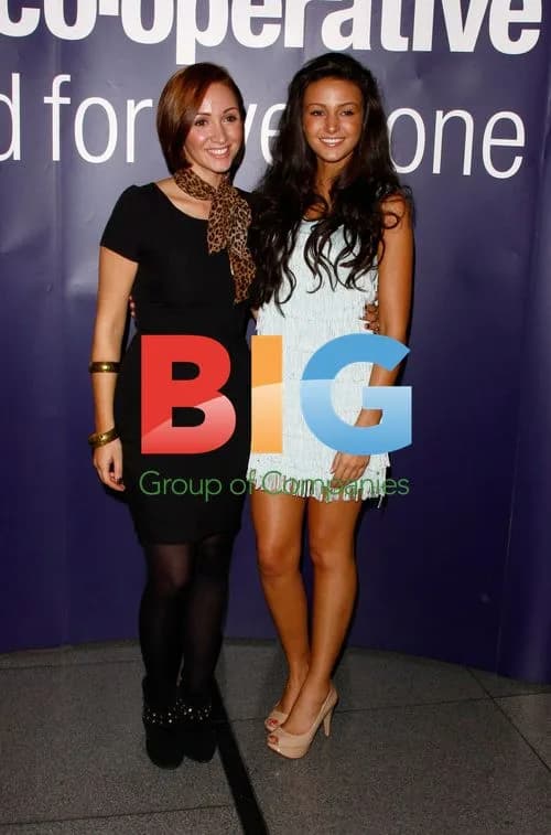 Michelle Keegan and Lucy-Jo Hudson at dinner