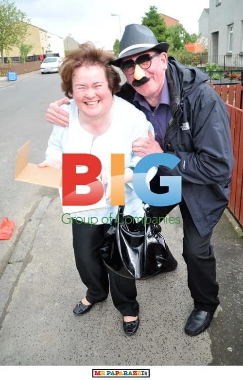 Susan Boyle Poses with Giant Jelly Baby
