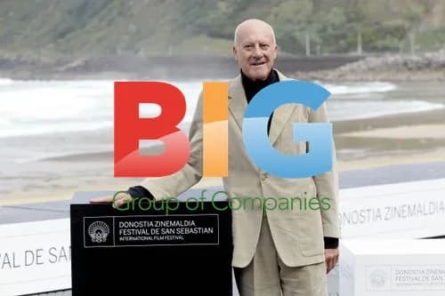 Norman Foster and Elena Ochoa at San Sebastian Film Festival