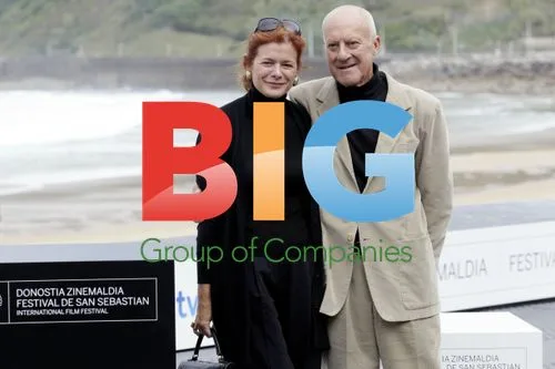 Norman Foster and wife at film festival