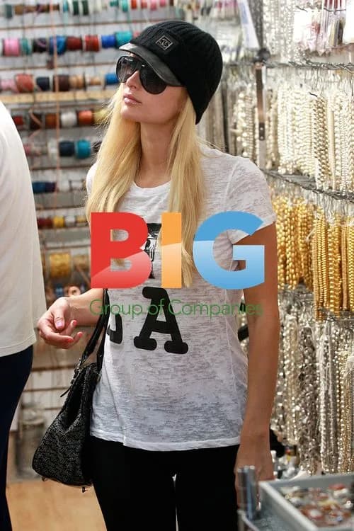 Paris Hilton shopping at Kings Road Beads Inc