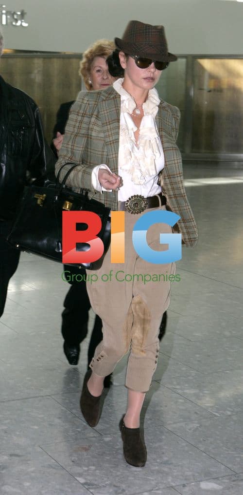 Katherine Zeta Jones Departs Heathrow