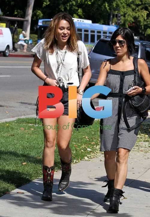 Miley Cyrus visits friends in Westwood, CA