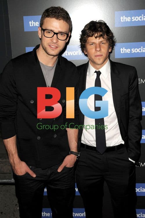Jesse Eisenberg and Justin Timberlake at "The Social Network" Screening