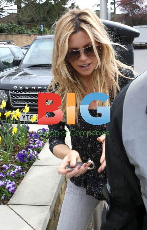 Abbey Clancy Arrives at Hairdresser
