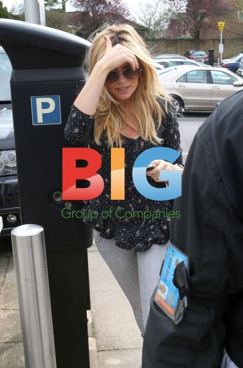 Abbey Clancy Arrives at Hair Salon