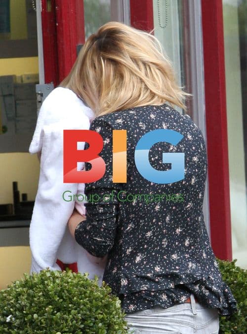 Abbey Clancy arrives at hairdresser