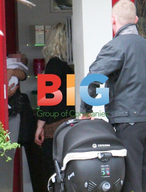 Abbey Clancy arrives at hairdresser in Weybridge