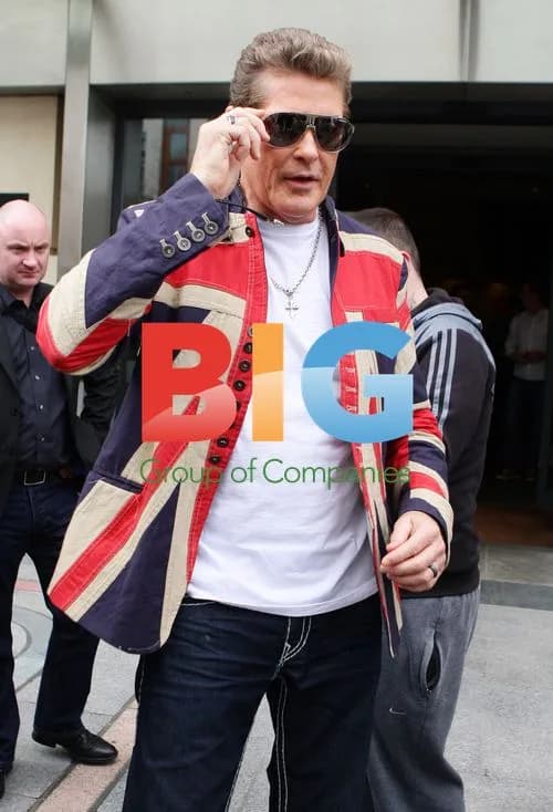 David Hasselhoff Leaving Hotel in Birmingham