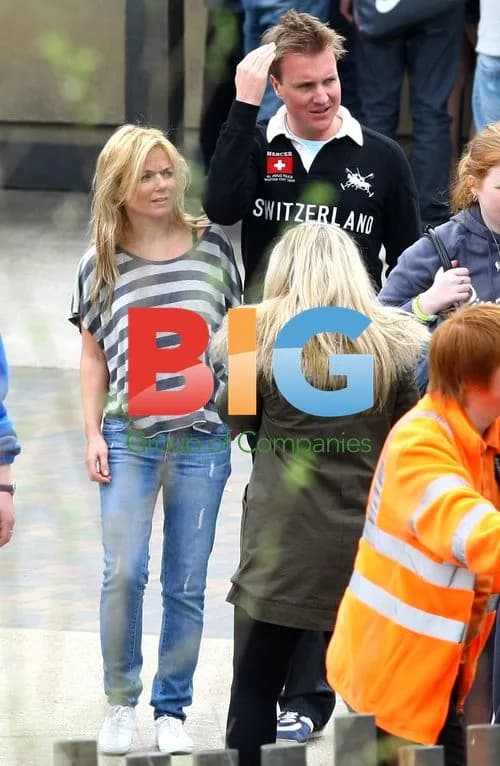 Geri Halliwell and family at Thorpe Park