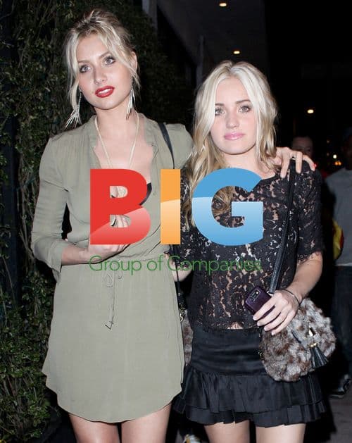 Alyson Michalka & Amanda Michalka Dining in LA