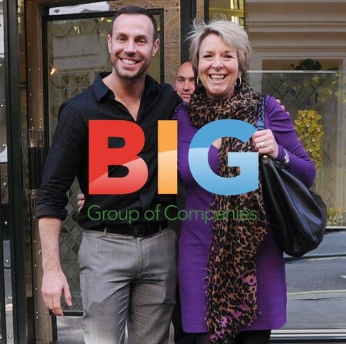 Fern Britton and Jason Gardiner leaving the Ivy