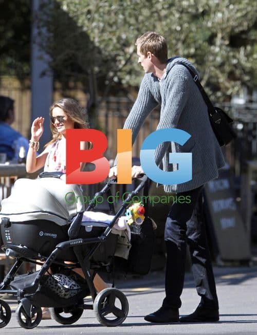 Peter Crouch and daughter Sophia Ruby on walk