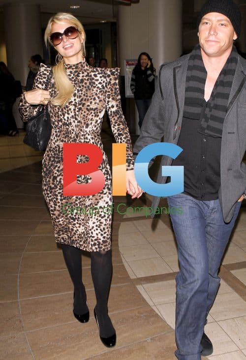 Paris Hilton and Cy Waits at LAX