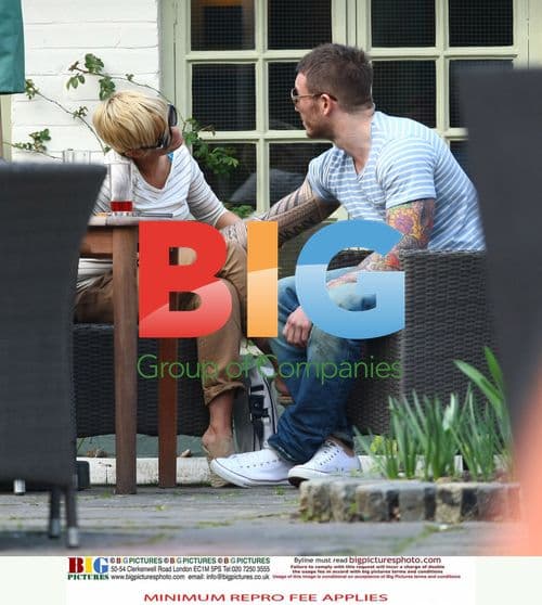 Kerry Katona and boyfriend Dan Foden in pub