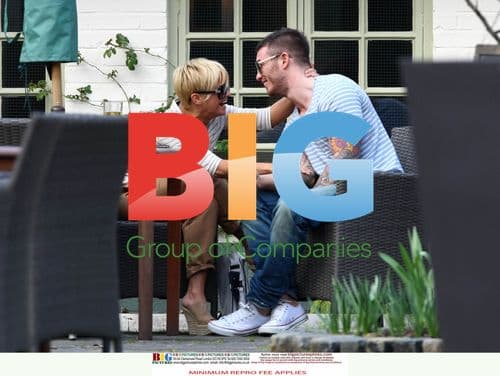 Kerry Katona and boyfriend Dan Foden at pub